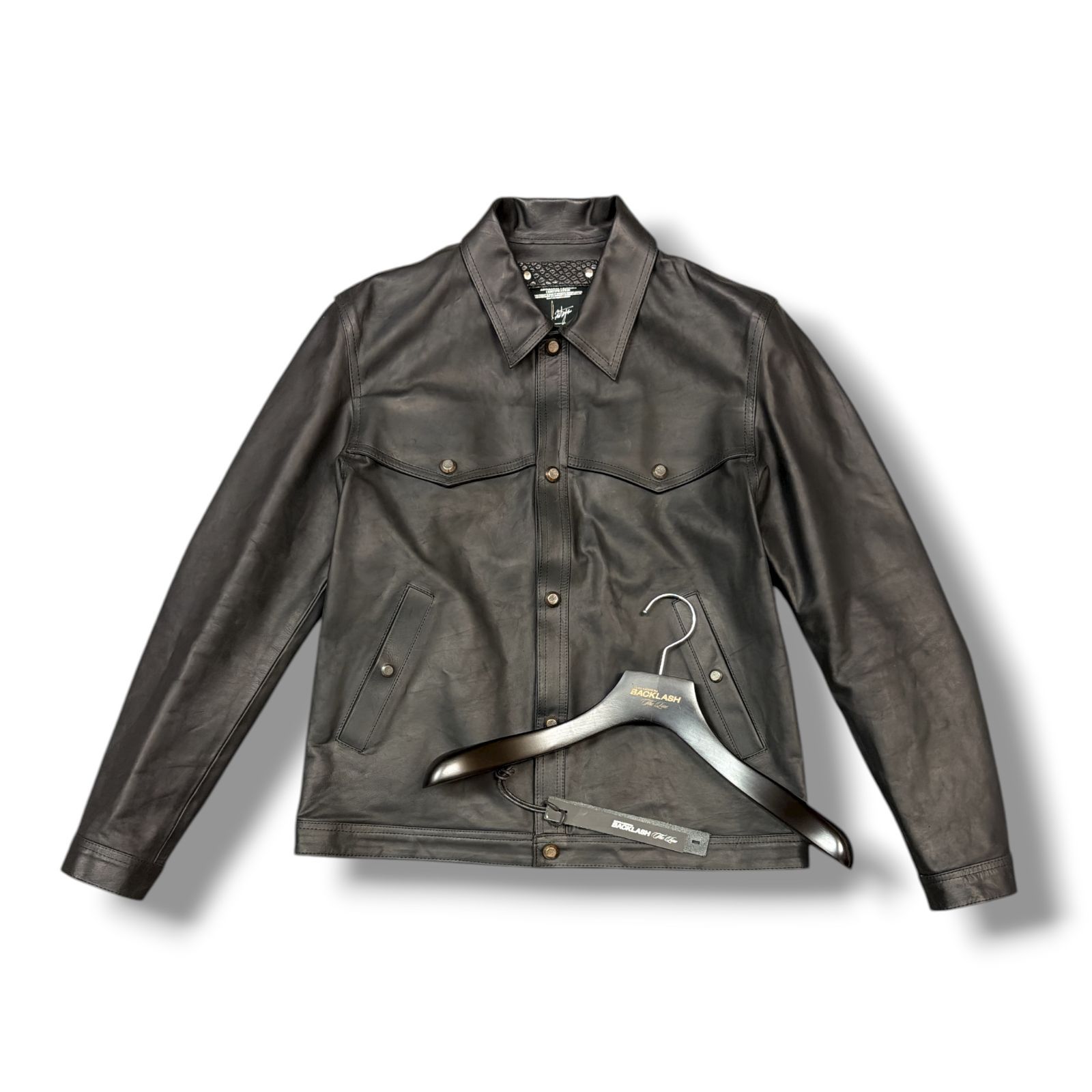 美品✨ISAMU KATAYAMA BACKLASH レザージャケット　ブラウン 参考上代638000円 未使用品 ISAMU KATAYAMA BACKLASH The Line