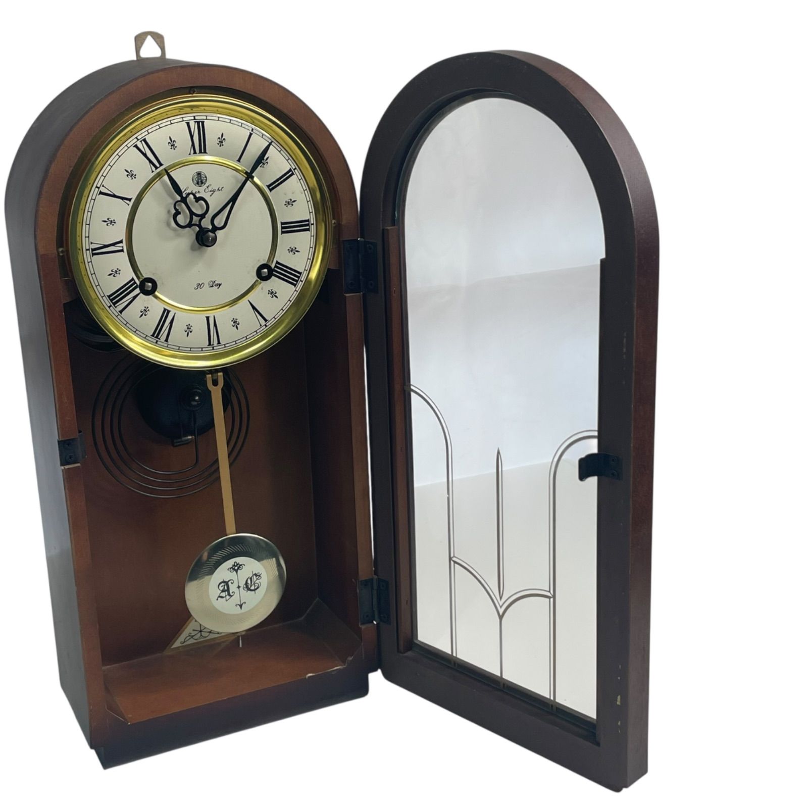 [動作確認済]AICHI TOKEI 掛け時計 振り子式 昭和レトロ 壁掛け時計 動作確認済]AICHI TOKEI 掛け時計 振り子式 昭和レトロ 壁掛け時計