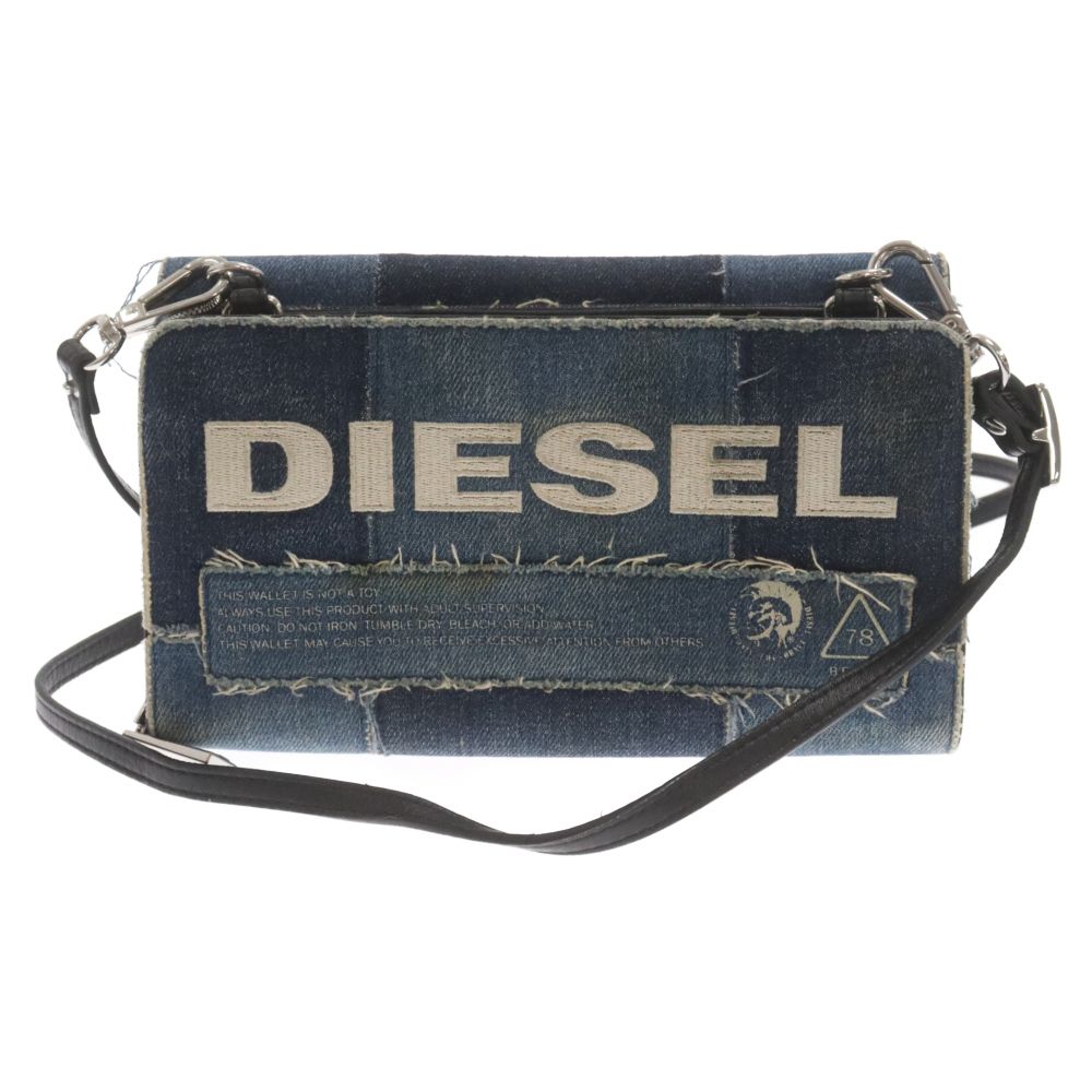 DIESEL (ディーゼル) ショルダーバッグ デニム パッチワーク 2WAY インディゴ