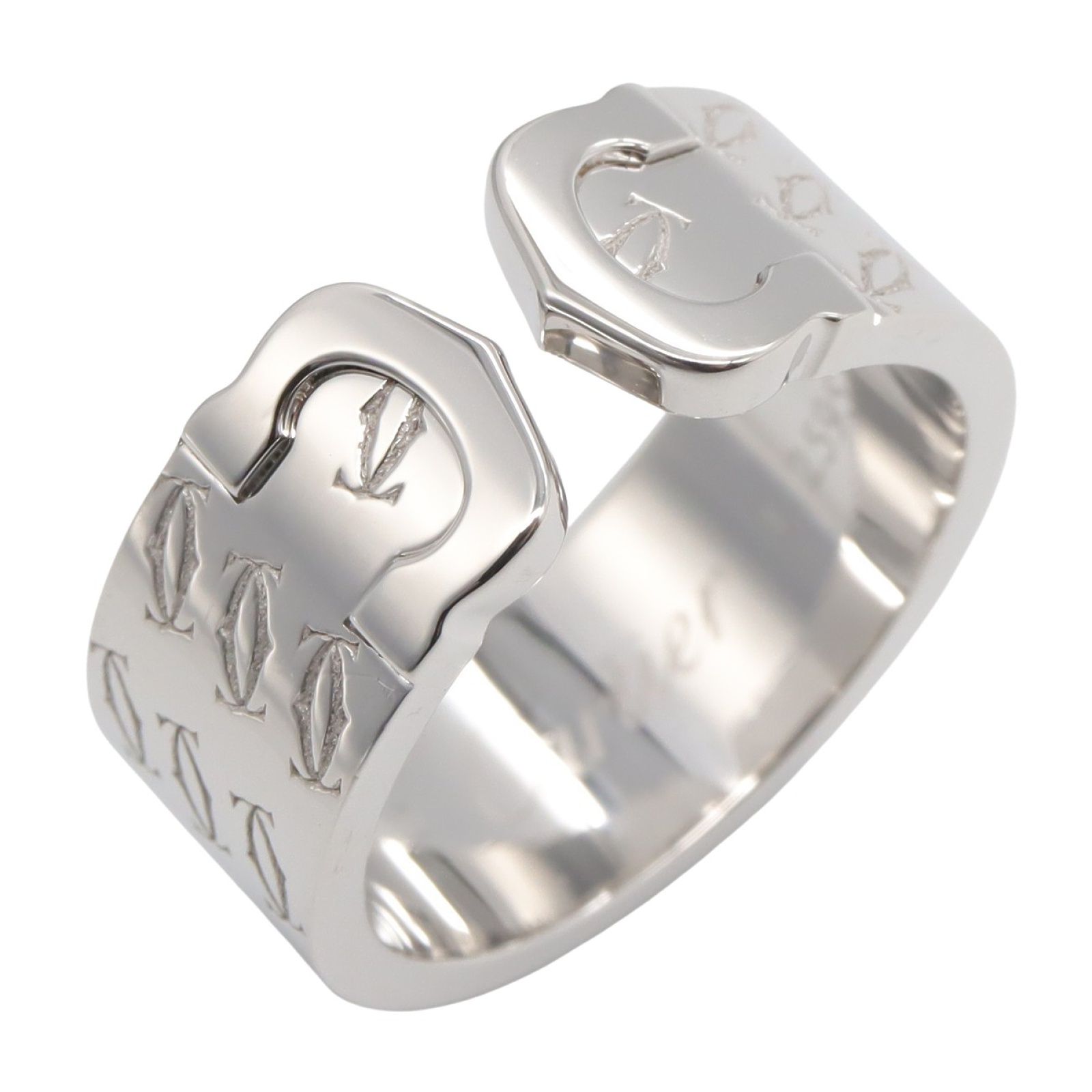 カルティエ CARTIER リング 指輪 C2 ハッピーバースデー リング K18WG ホワイトゴールド C2 ハッピーバースデー リング レディース Used A