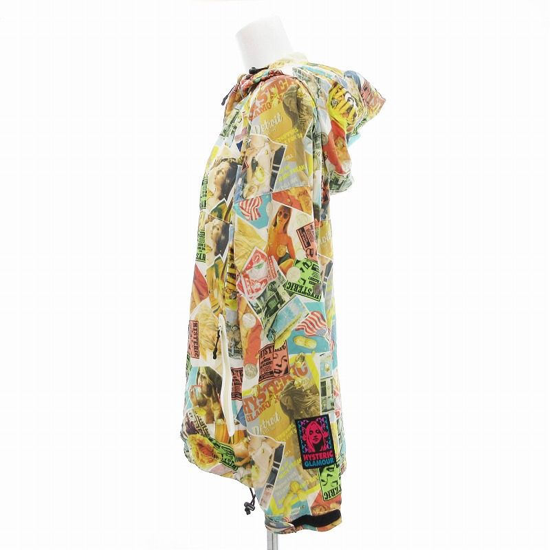 ヒステリックグラマー HYSTERIC GLAMOUR ナイロンジャケット パーカー ジップアップ 総柄 F マルチカラー /JS ■GY19 ヒステリックグラマー HYSTERIC GLAMOUR ナイロンジャケット