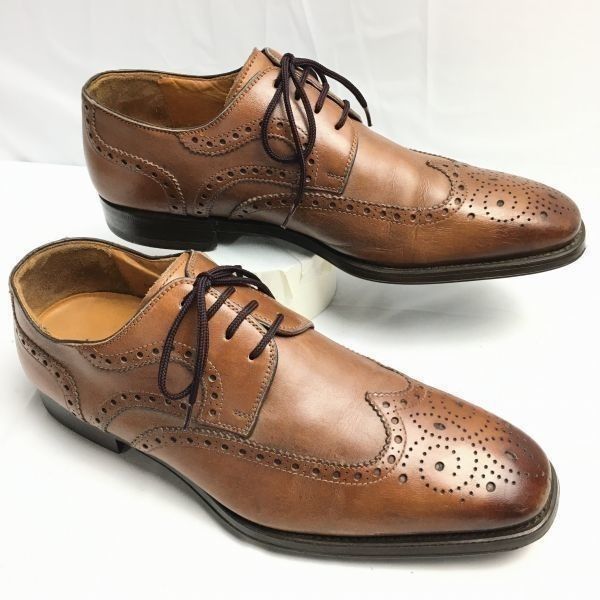 美品！試着交換OK！MAGNANNI　マグナーニ　ウイングチップ　ビジネスシューズ〈ブラウン/茶/BROWN〉size7.5D　Vintage/　/メンズ//men's 菅NO.WZF-114 美品！試着交換OK！MAGNANNI マグナーニ ウイングチップ ビジネス