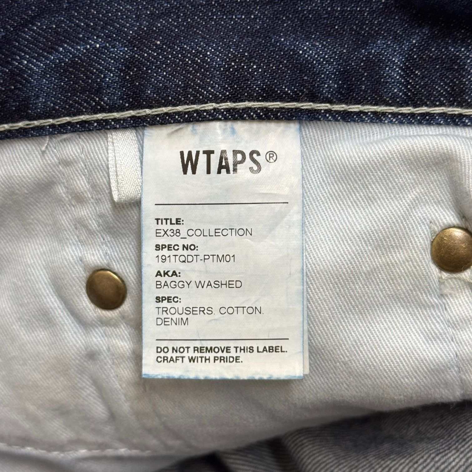 WTAPS 19SS BAGGY WASHED TROUSERS バギー ウォッシュド