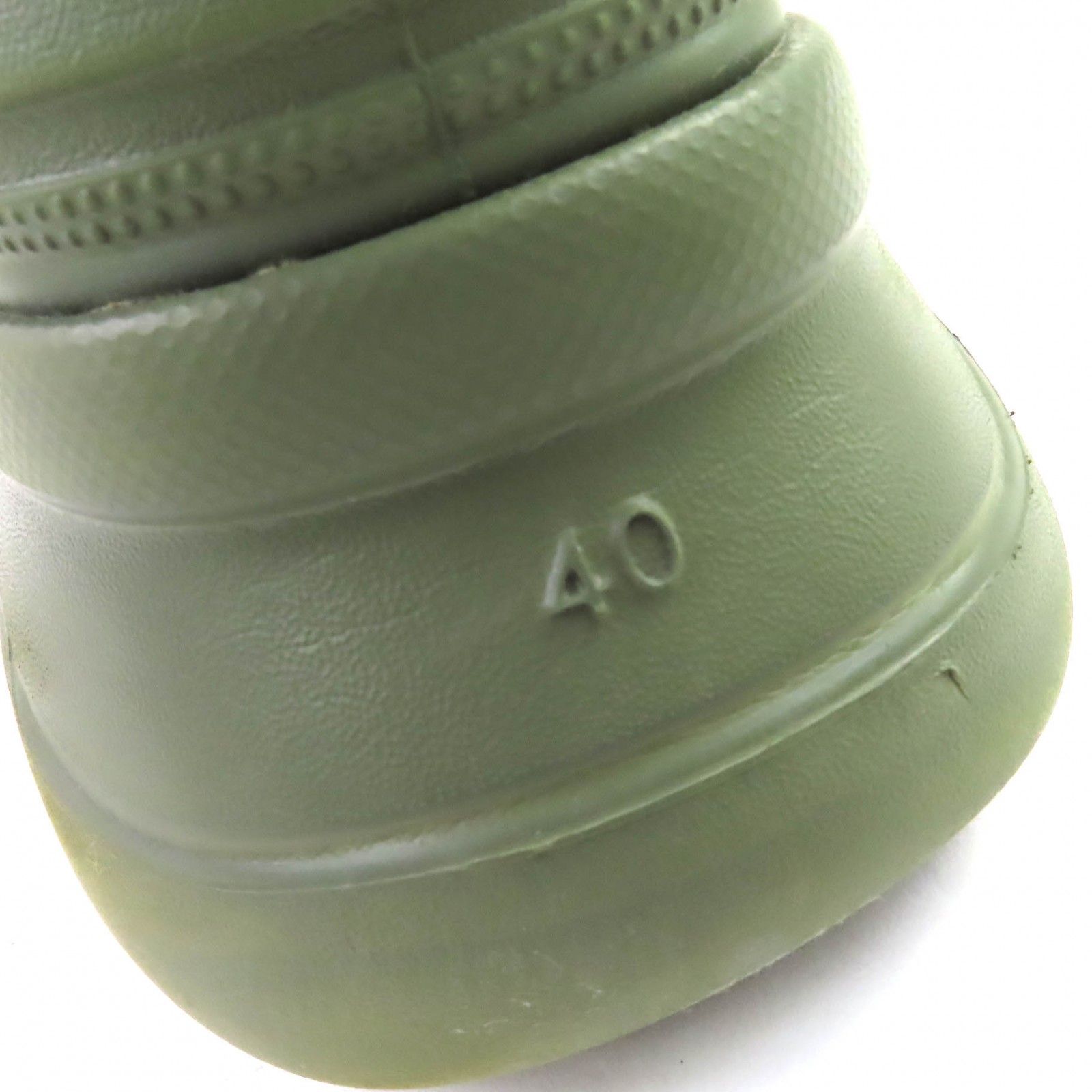 ドンドン見直し △BALENCIAGA バレンシアガ CROCS クロックス 677388 RUBBER CROCS BOOTS ラバー 厚底 ロングブーツ カーキ 40 レディース KIN-KAAI_COM