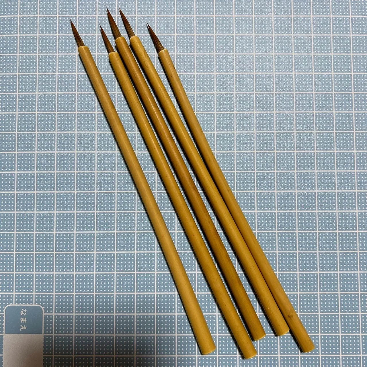 イタチ面相5本セット面相筆小筆習字写経日本画水彩画墨岩絵の具膠絵皿