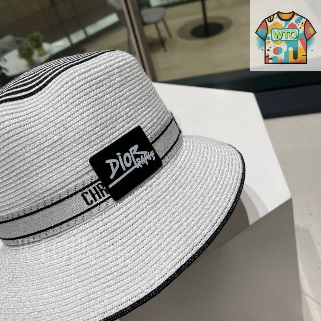 3*9様 Diorレディースバケハ❤︎ 今日特価】Dior 2023 Summer Straw Hat-3 3*9様 Diorレディースバケハ