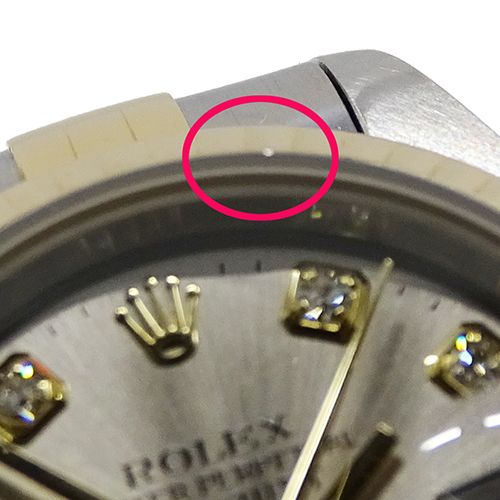 ロレックス ROLEX デイトジャスト 69173G W番 時計 レディース ブランド 10Pダイヤモンド 自動巻き AT ステンレス SS ゴールド YG コンビ グレー 磨き済み