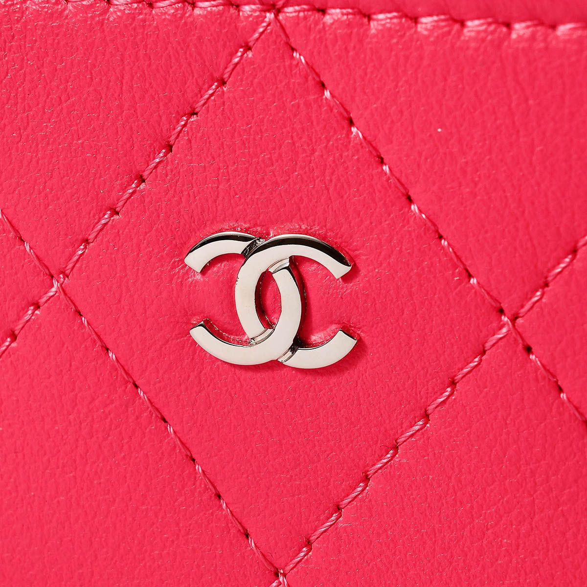 新品 シャネル CHANEL カードケース フラグメントケース ネオンピンク  