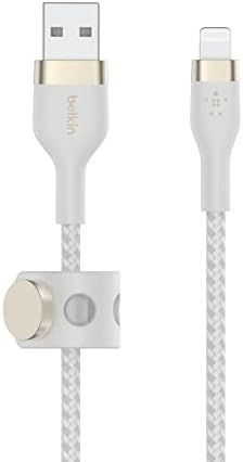 ♥ Belkin BoostCharge Pro フレックス編組USBタイプA - Lightningケーブル 3M|10フィート MFi充電認証 iPhone 14 14 Plus 14 Pro 14 Pro Max 13 Mini S
