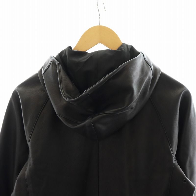 セオリー Theory RHINE BYRN レザージャケット 革ジャン フード