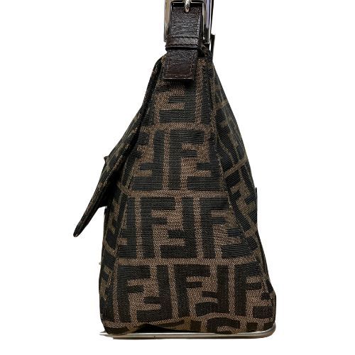 中古品・美品【FENDI】ダブルF キャンバス ハンドバッグ 中古】FENDI フェンディ ハンドバッグ キャンバス レザー