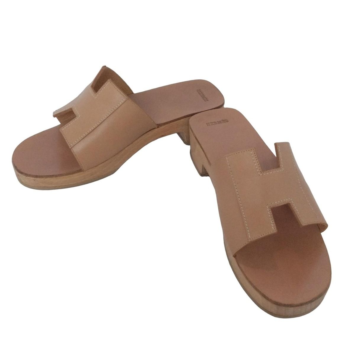 HERMES(エルメス) ミュール 37 レディース - ブラウン レザー
