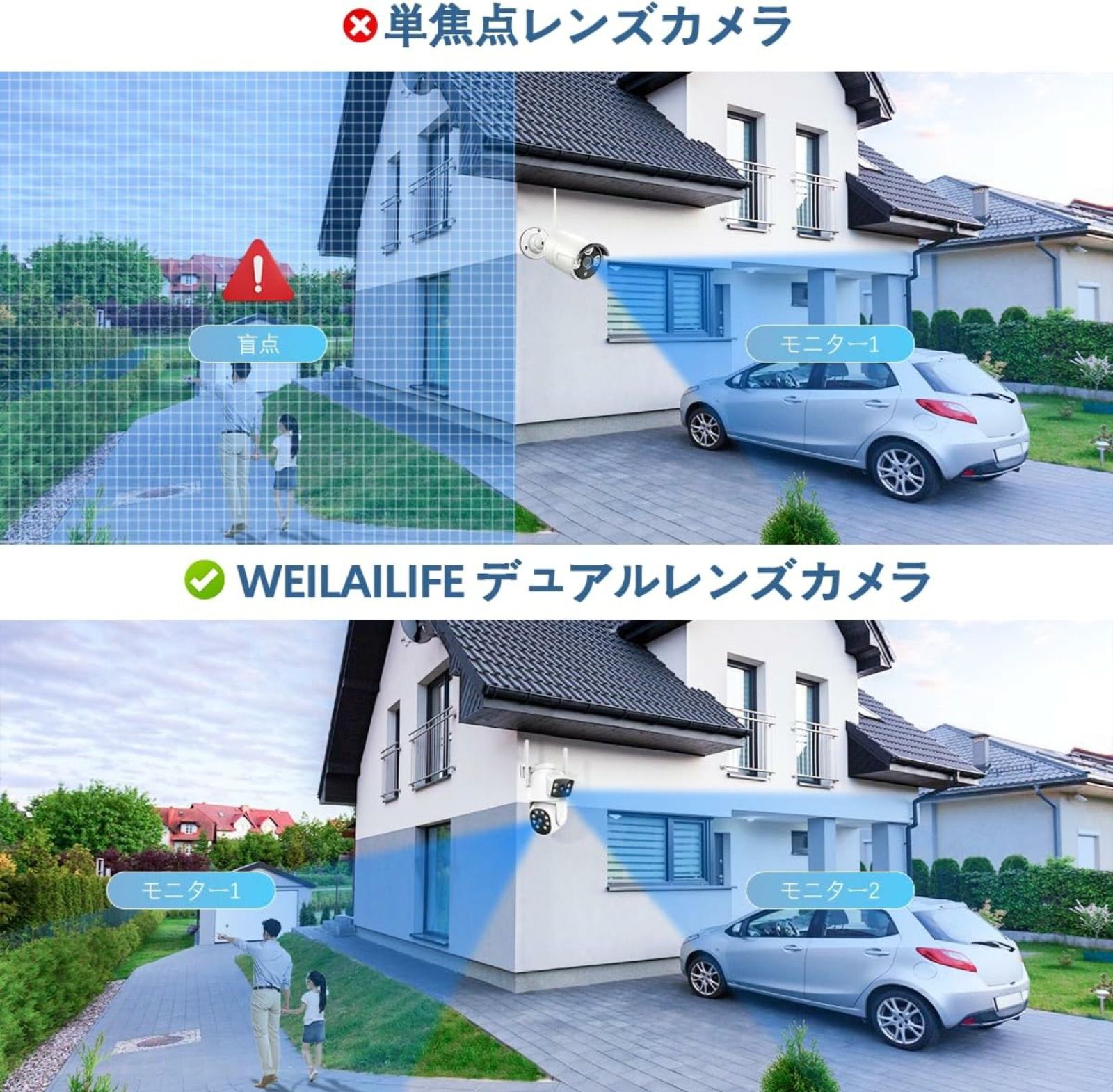 Wi-Fiカメラ ワイヤレス屋内防犯カメラ