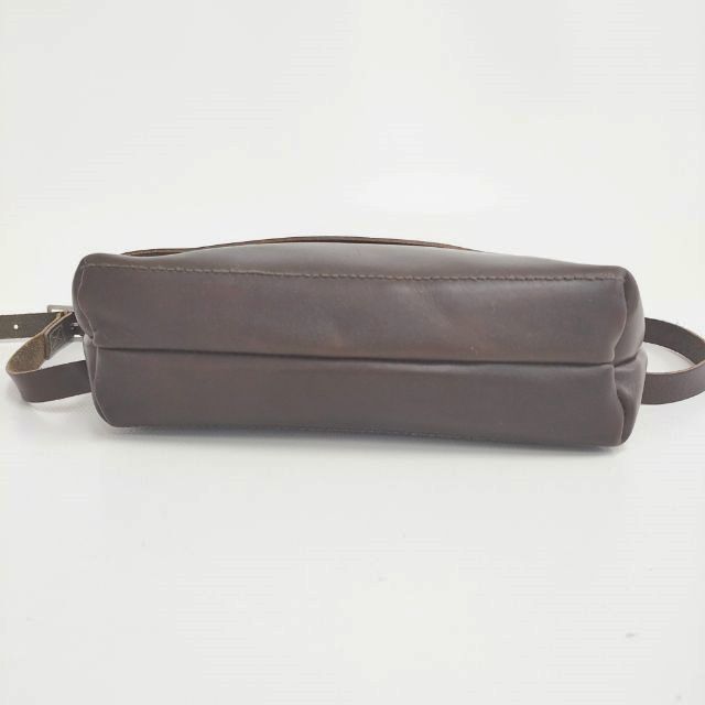 MHL. TOUGH LEATHER レザー ショルダーバッグ ブラウン レディース  