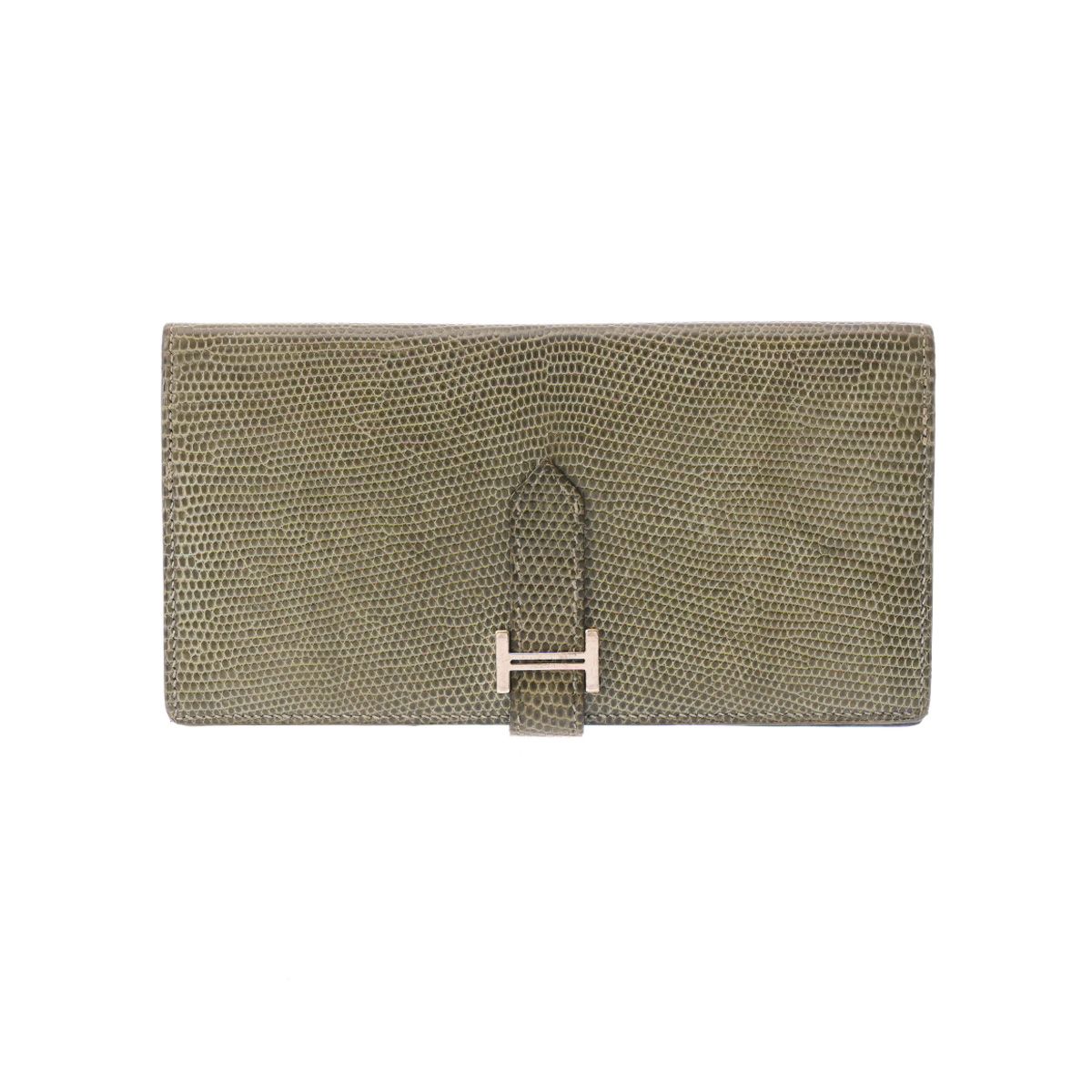 HERMES 美品 ベアン スフレ エプソン バイカラー 長財布 □K刻印