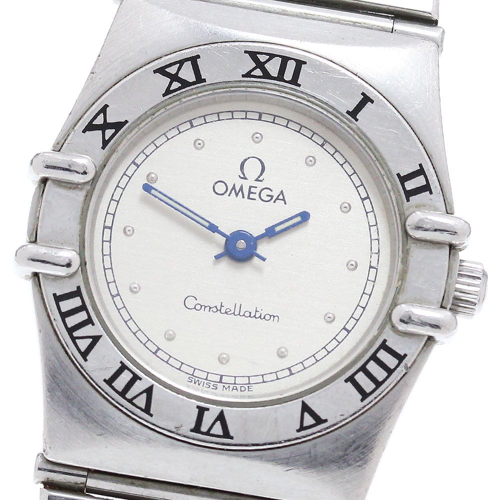 オメガ コンステレーション カレ ブルーシェル文字盤 レディース腕時計