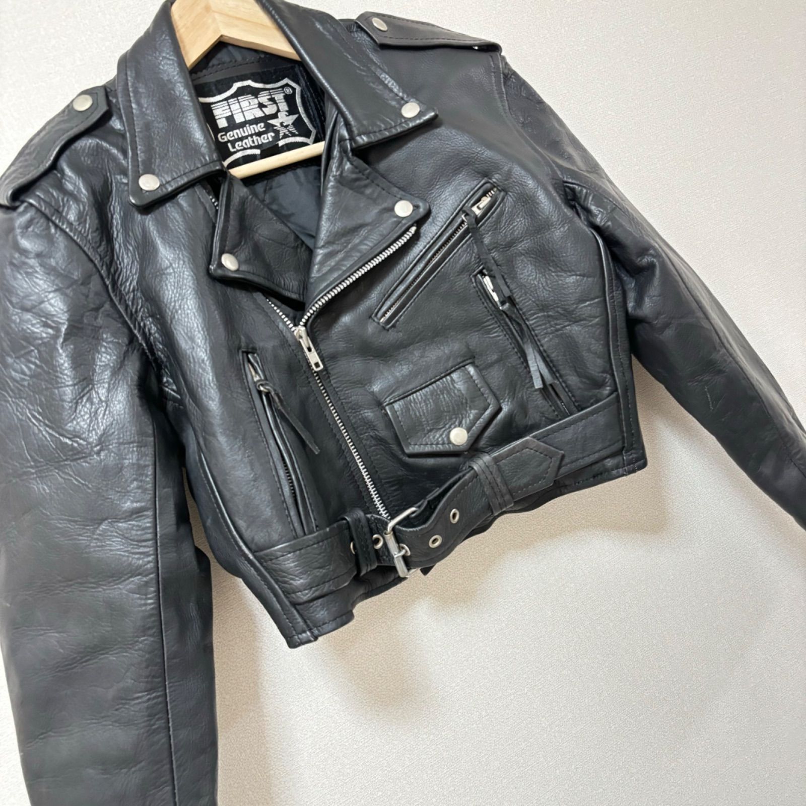 本革◎【FIRST Genuine Leather】ファースト ライダースジャケット 革 ...