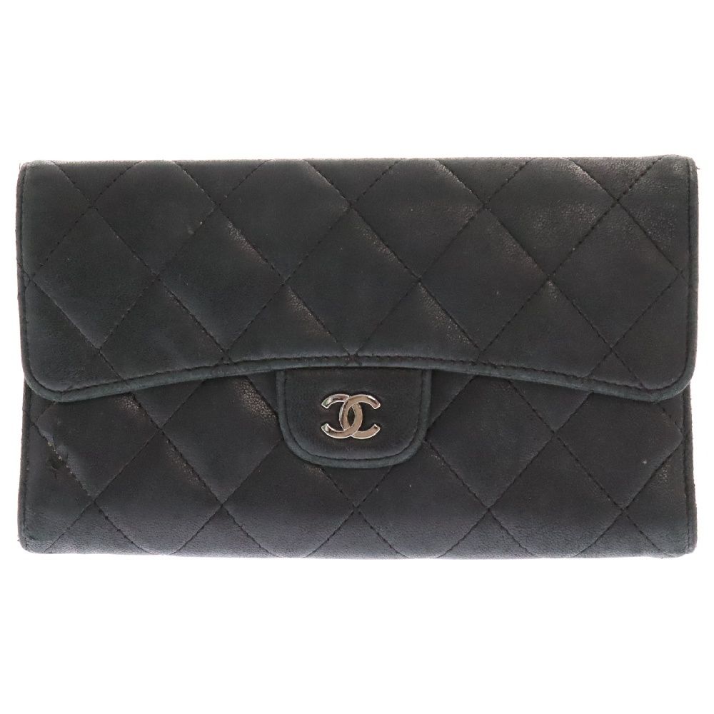 CHANEL (シャネル) マトラッセ ロングフラップウォレット キルティング