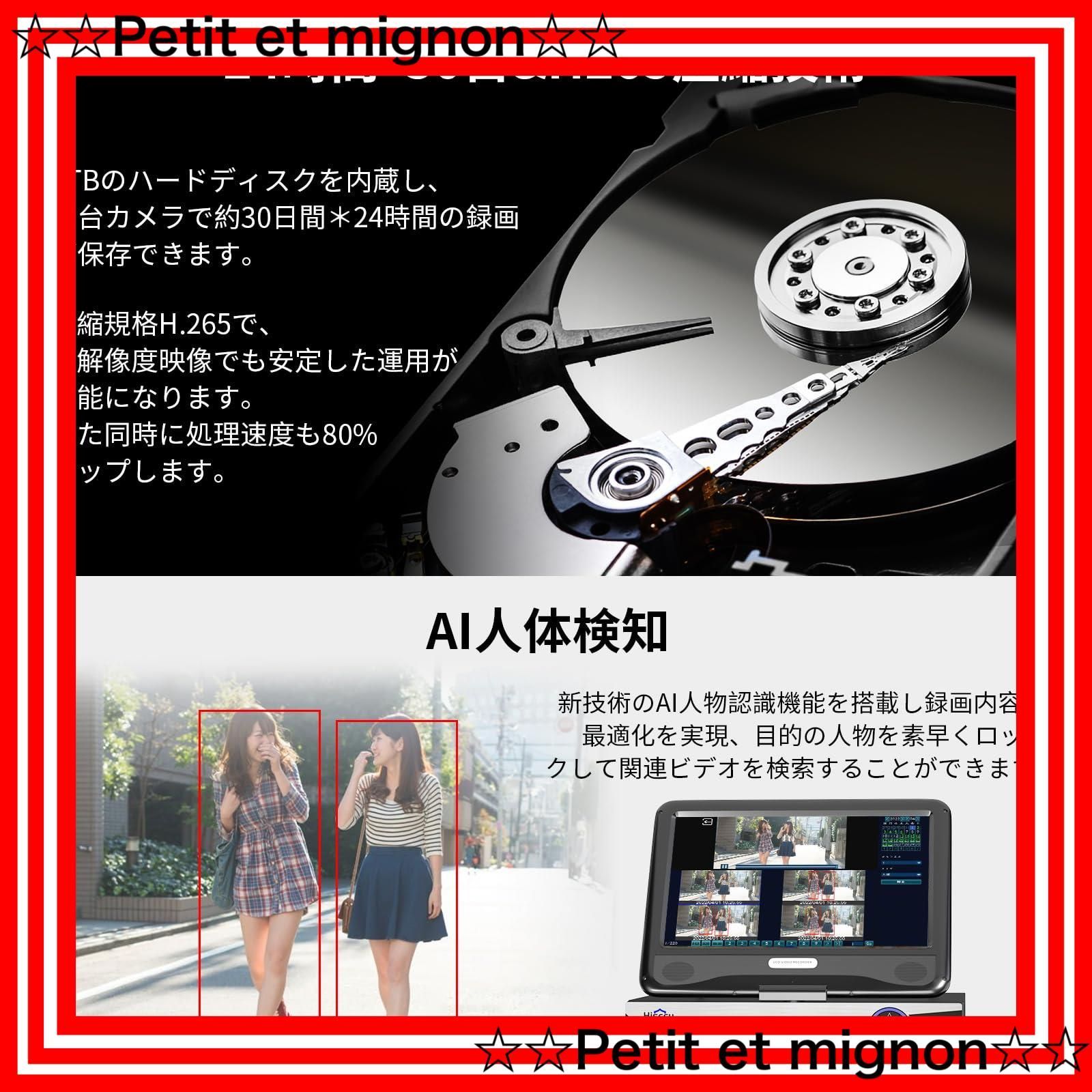 カメラ4台 8チャンネル録画機