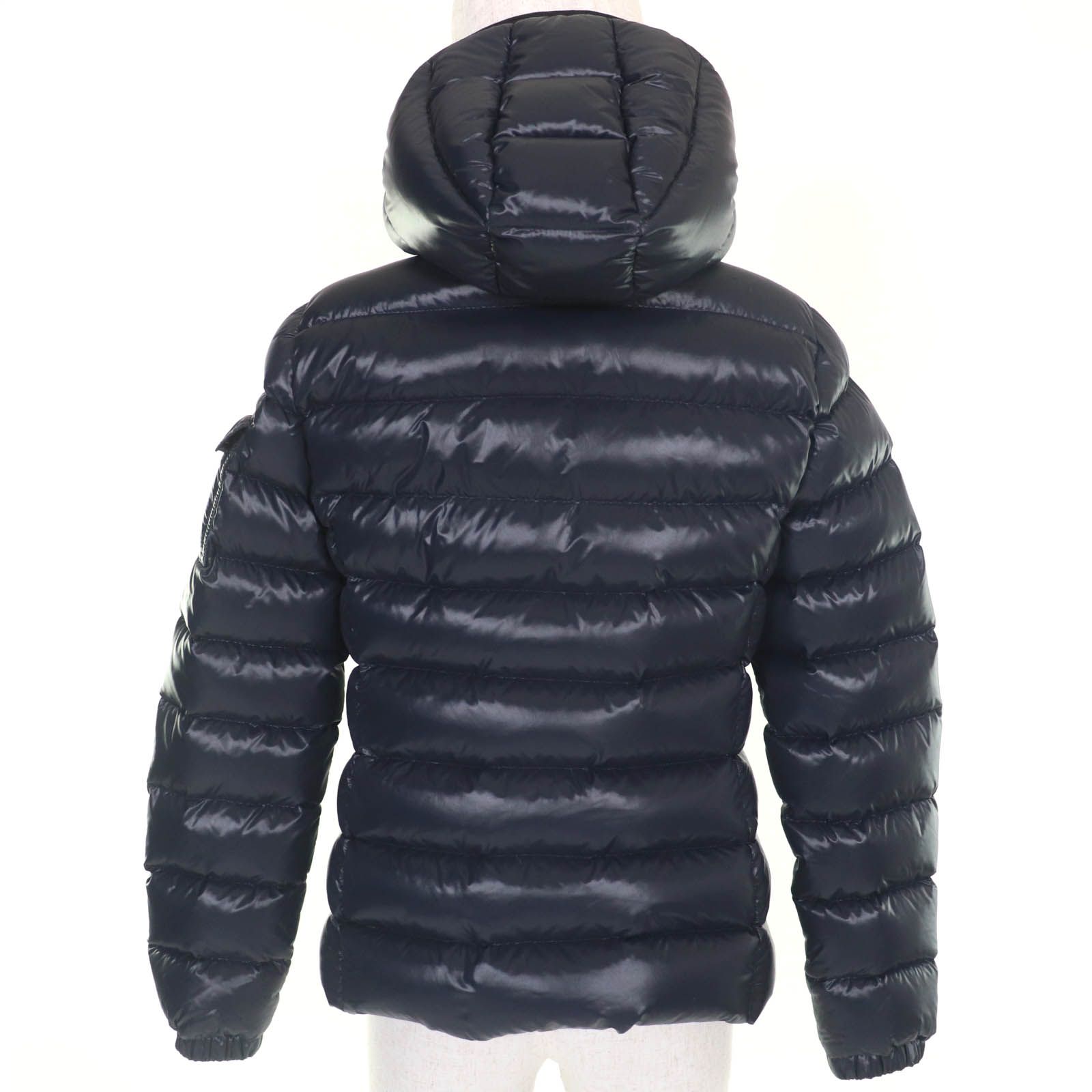 MONCLER ネイビー ジップアップ 美品 極美品】 MONCLERモンクレール ジップアップパーカーフード