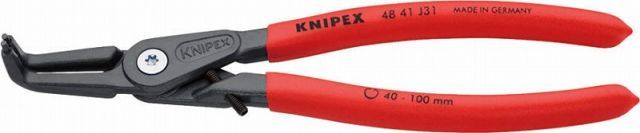 クニペックス(KNIPEX)穴用精密スナップリングプライヤー40-100mm90°ベントヘッドクロージングリミッター付 4841-J31
