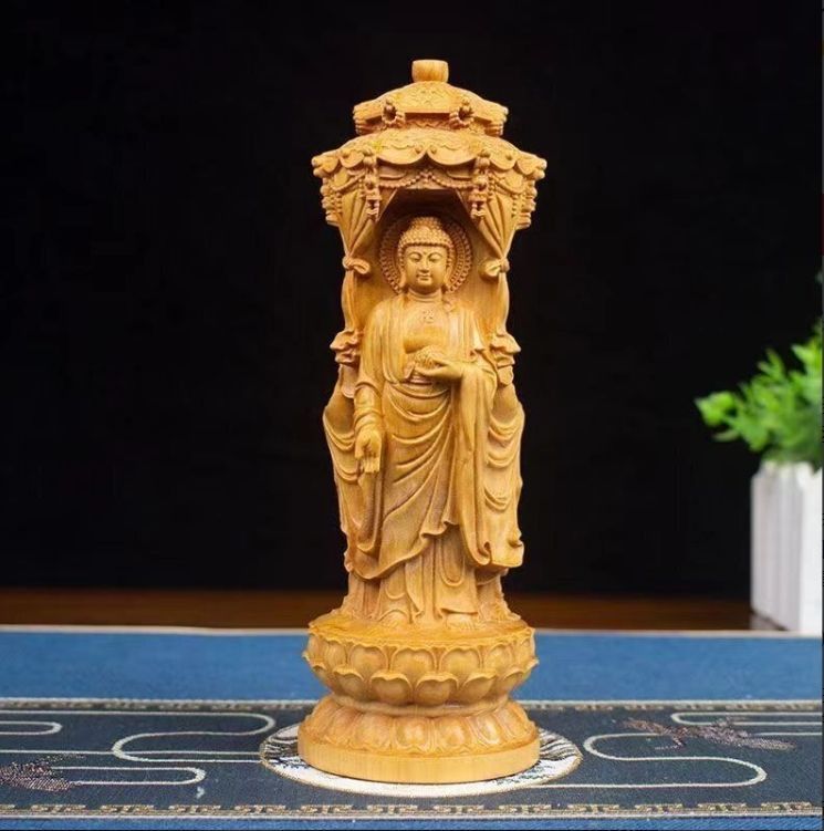 週間売れ筋 三面仏 西方三聖（観世音菩薩 彫刻 仏像 勢至菩薩） 阿弥陀如来 工芸品