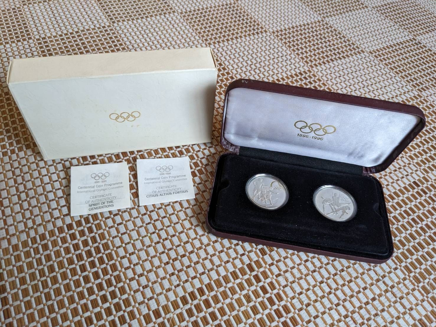 オリンピック100周年 記念銀貨2枚セット - 旧貨幣/金貨/銀貨/記念硬貨