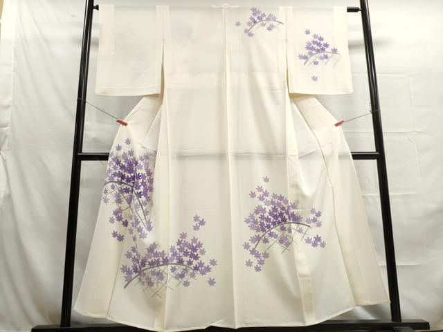 平和屋着物●訪問着　片身替わり　氷割れ地紋　煉瓦色×芥子色　正絹　逸品　AAAX0243np 平和屋着物○訪問着 片身替わり 氷割れ地紋 煉瓦色×芥子