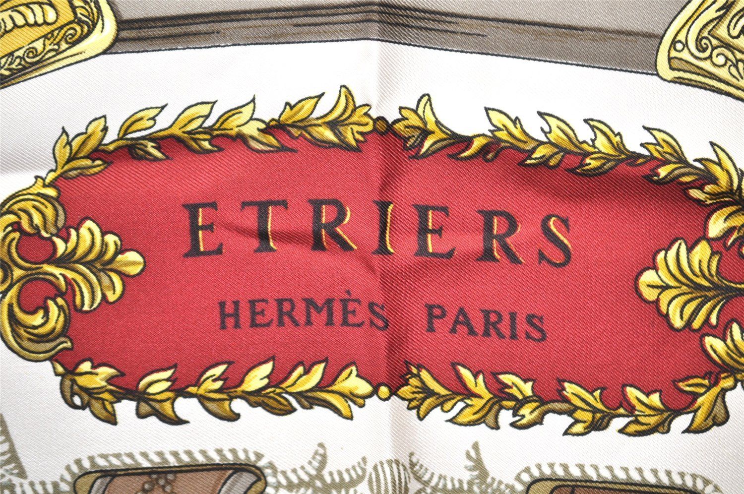 HERMES カレ90 ETRIERS レッド HERMES エルメス カレ 90 スカーフ 