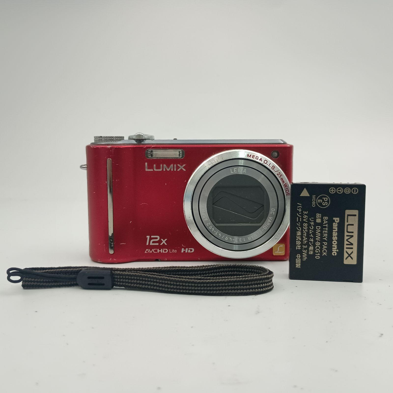 日本最大の Panasonic LUMIX 赤 Red コンパクトデジタルカメラ DMC-TZ7 デジタルカメラ