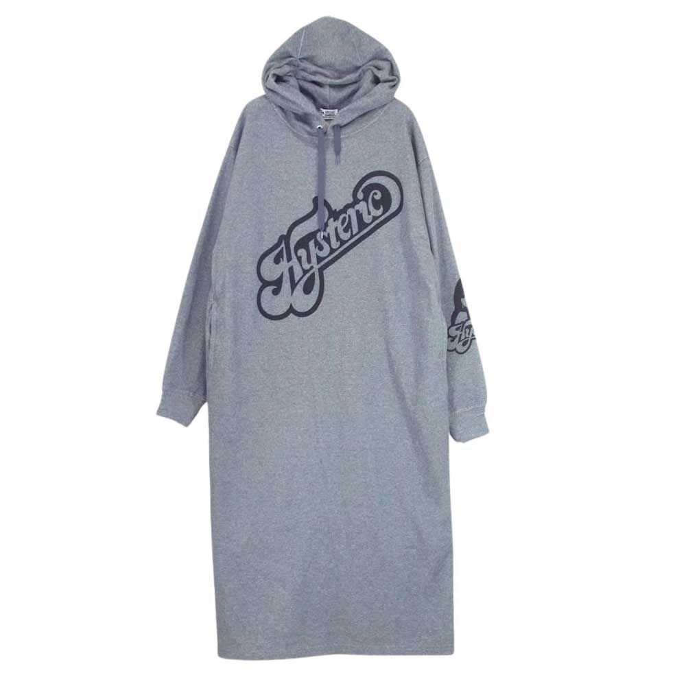 HYSTERIC GLAMOUR ヒステリックグラマー 01203CO03 SUNDAY GIRL プルオーバー 長袖 パーカー ワンピース 裏起毛  グレー系 FREE【中古】 - メルカリ