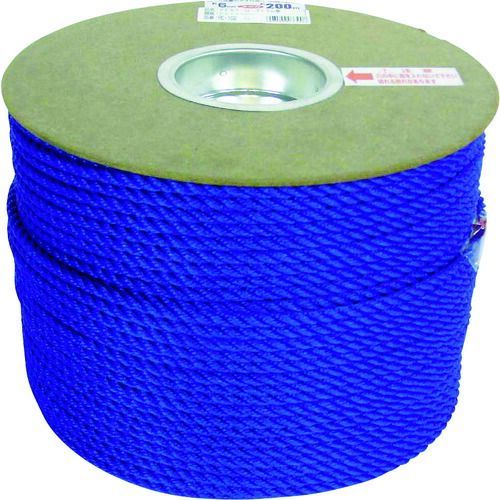 ユタカメイク ポリエチレンロープドラム巻 ６ｍｍ×２００ｍ ブルー