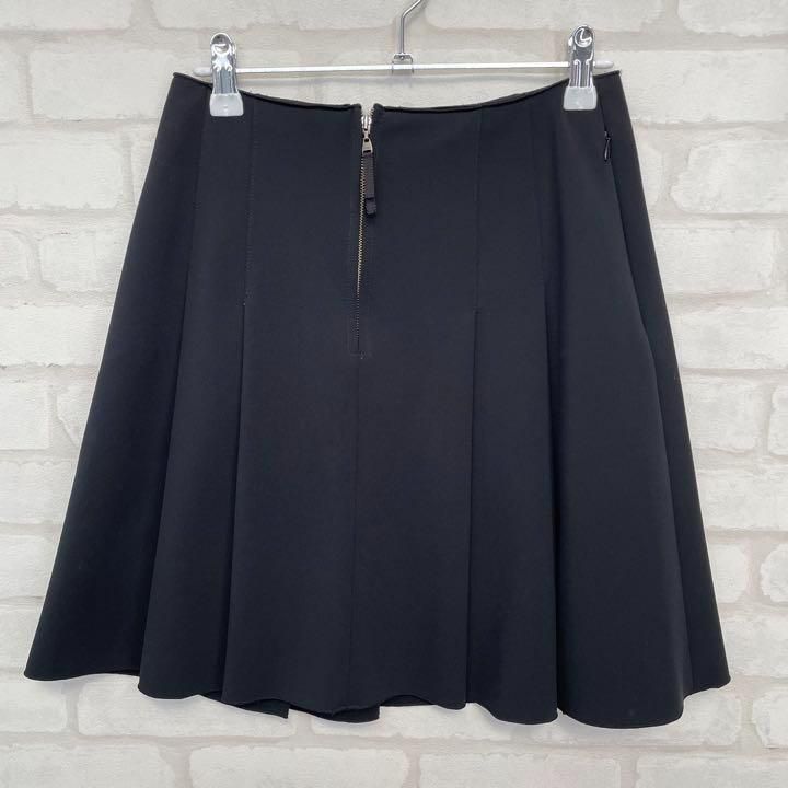 洗える♡フォクシーニューヨーク 最高級 プリーツスカート ひざ丈 黒