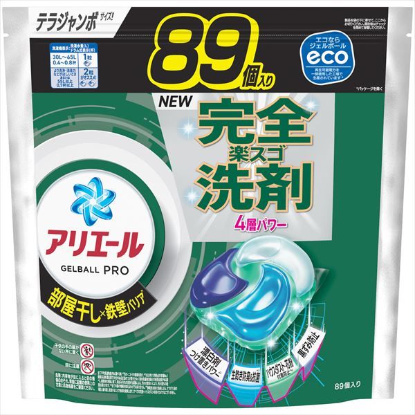 まとめ買い-3点セット アリエールジェルボールプロ部屋干し用つめかえテラジャンボサイズ Ｐ＆Ｇ