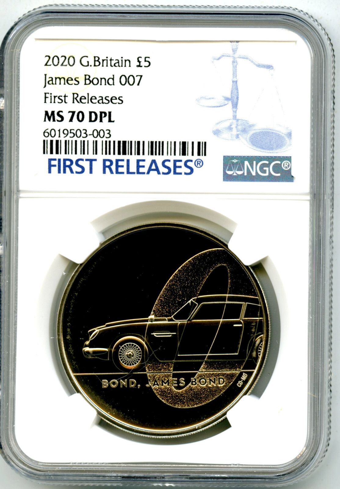 2020 GREAT BRITAIN 5PND JAMES BOND 007 NGC MS70 DPL FIRST RELEASES TOP POP 3