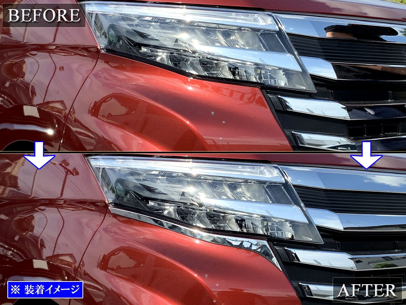 BRIGHTZ ルーミーカスタム M900A M910A 超鏡面ステンレスブラックメッキリアピラーパネル 2PC PIL-ETC-052 M BRIGHTZ ルーミーカスタム M900A M910A 後期 メッキフォグモール