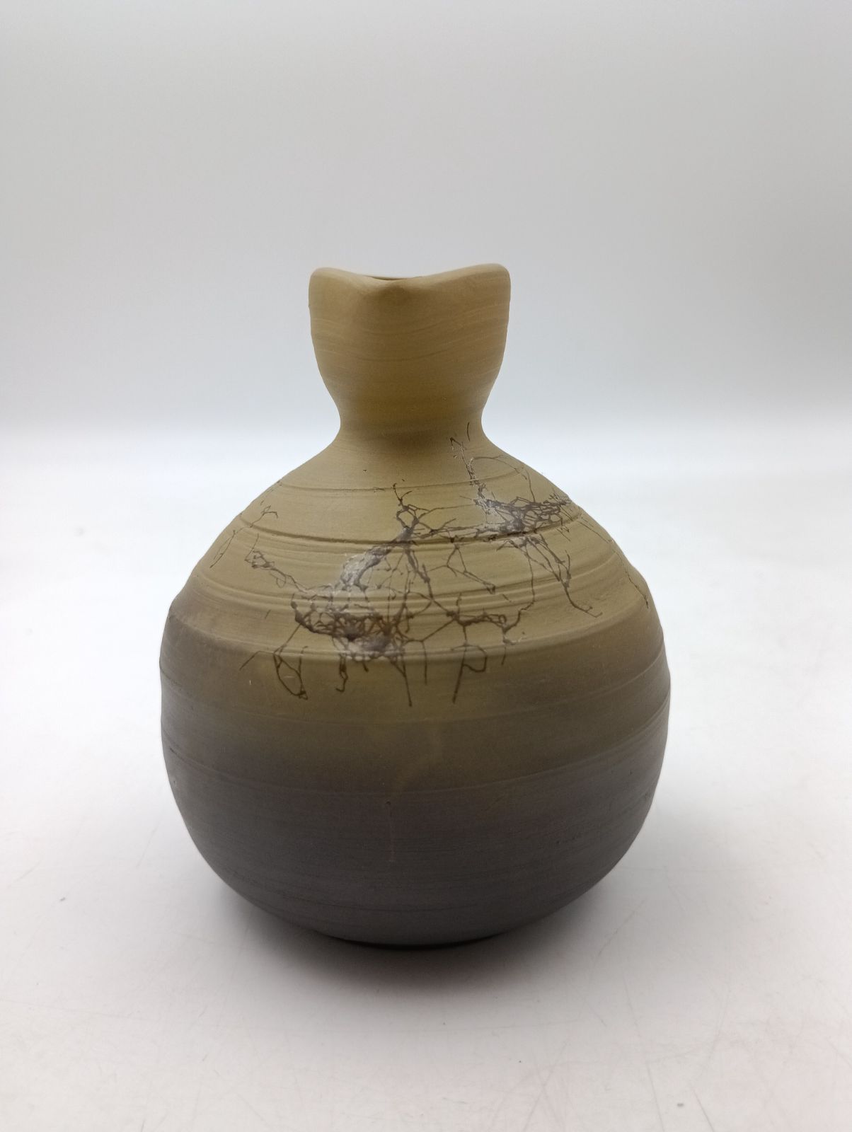 K-1185 常滑焼 白山 藻かけ 徳利 ぐい呑み ぐい飲み 骨董古玩 2個セット 伝統工芸