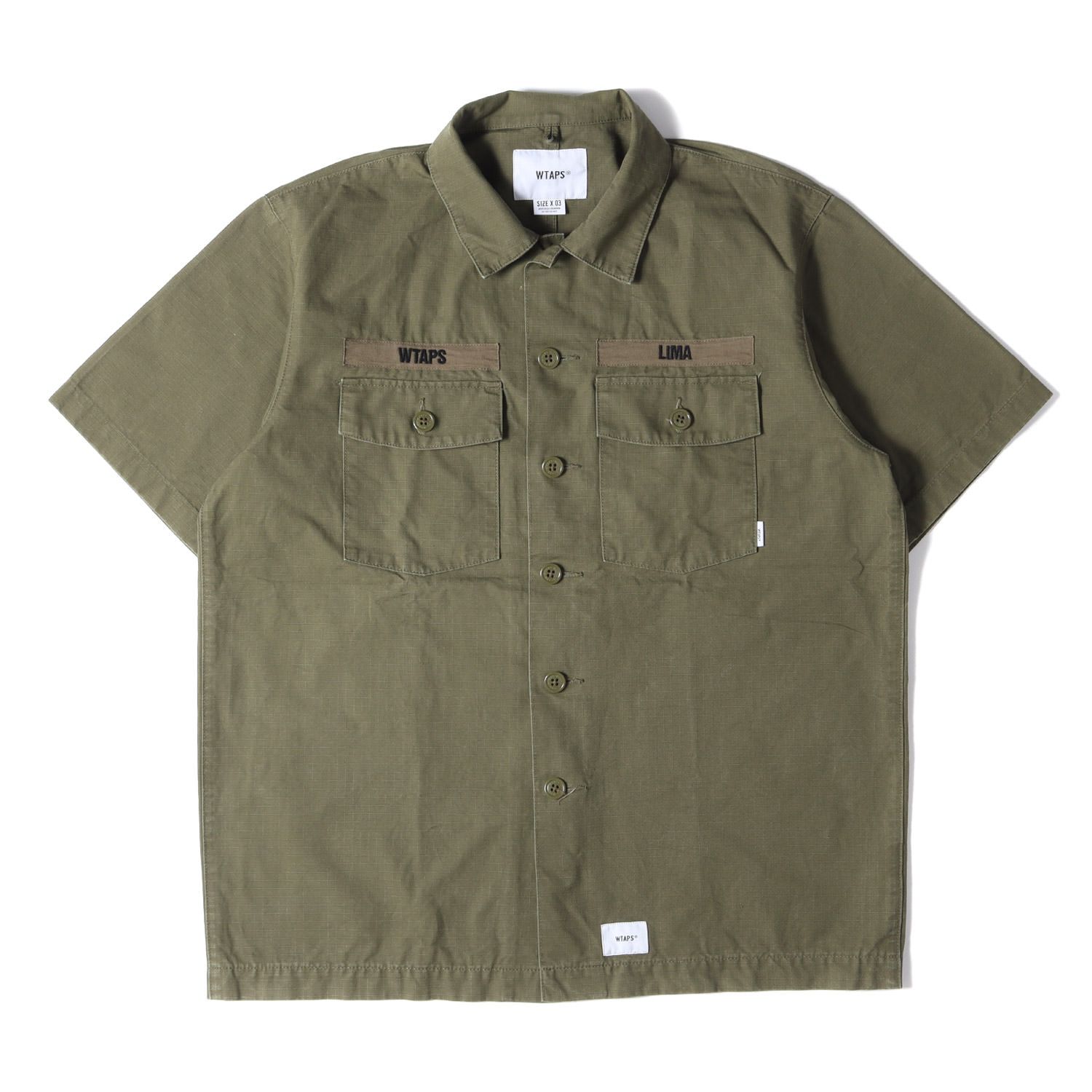 WTAPS ダブルタップス シャツ 19SS リップストップ ミリタリー 半袖