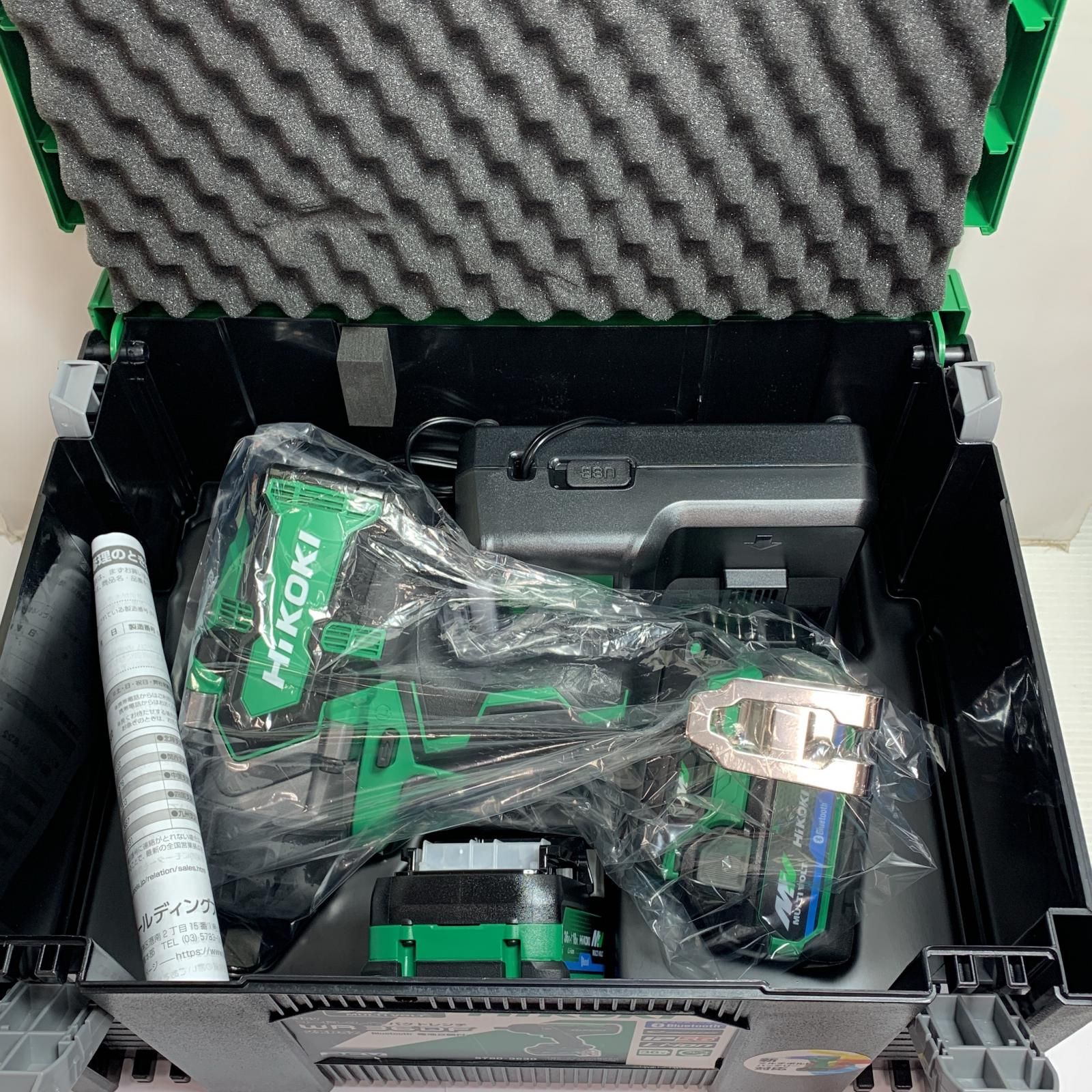 ♭♭HiKOKI ハイコーキ 36v コードレスインパクトレンチ 充電器 充電池2個 ケース付 WR36DF 2XPSZ