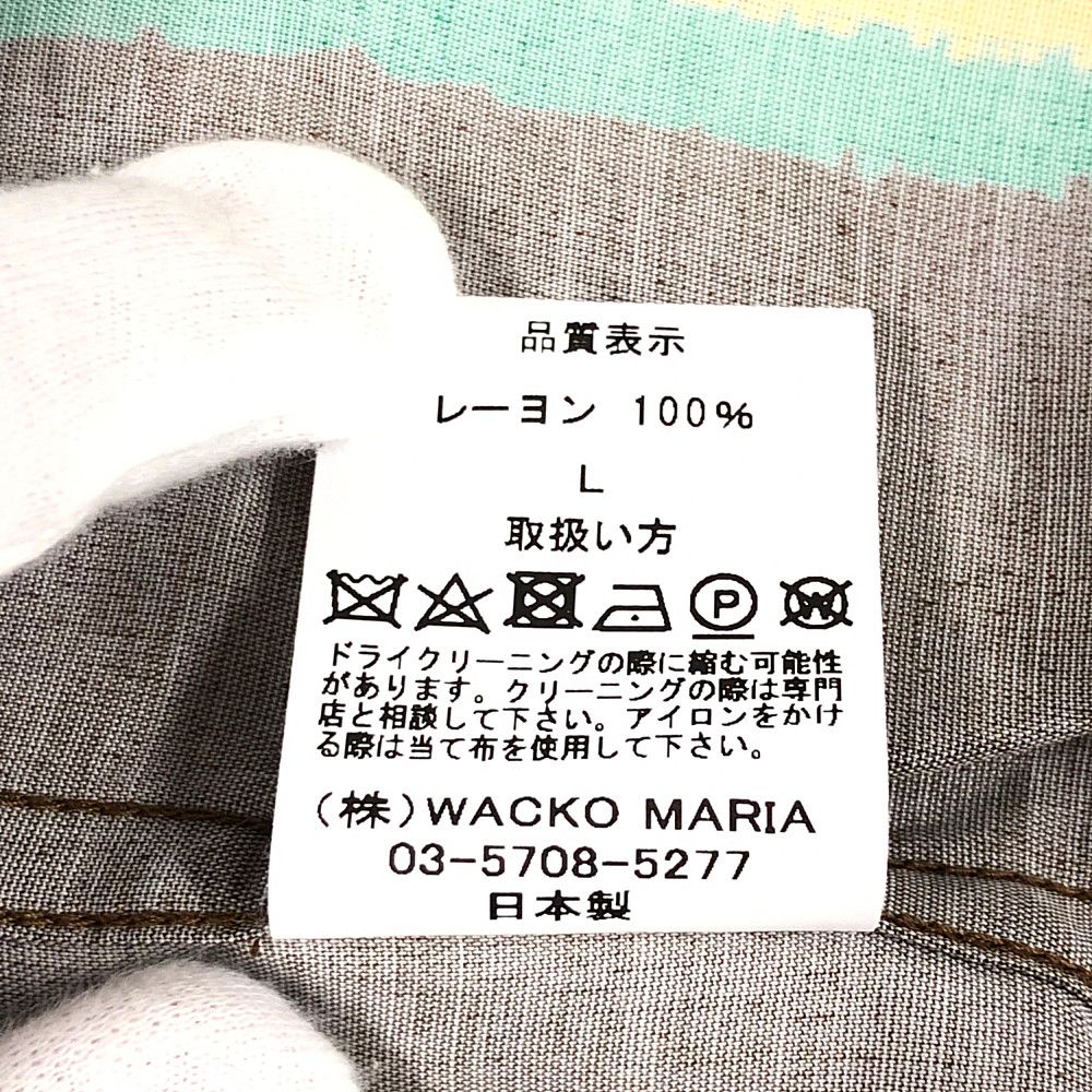 WACKO MARIA ワコマリア BOB MARLEY ボブマーリー アロハ ハワイアン 半袖シャツ ブラウン サイズL 正規品 / 31868