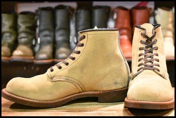 【8D 良品 13年】レッドウィング 2960 ブラックスミス スエード キャメル ララミー プレーントゥ 編み上げ ブーツ redwing HOPESMORE【FA327】