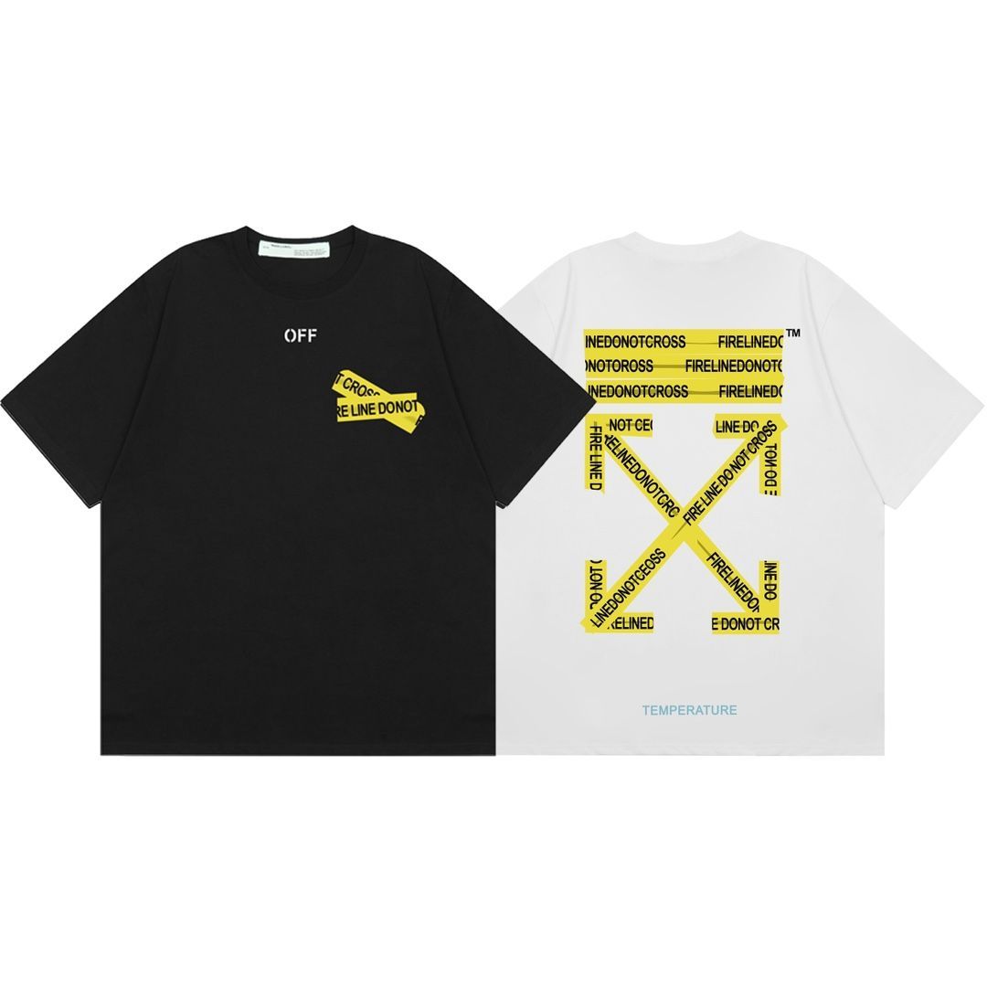 OFF-WHITE イエロープリント クラシック半袖Tシャツ 男女兼用 - メルカリ