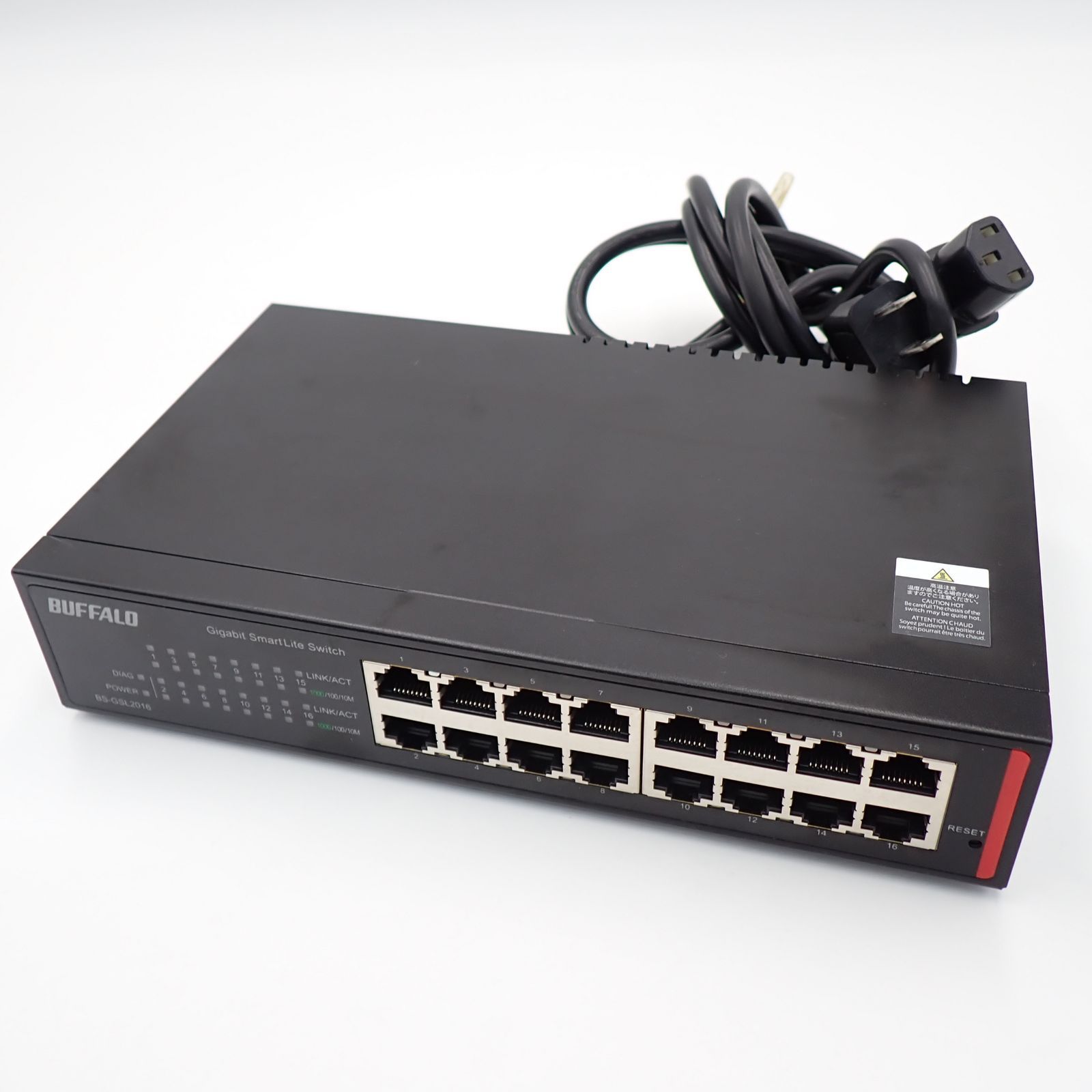 BUFFALO バッファロー BS-GSL2016 法人向け レイヤー2 Giga スマートLiteスイッチ 16ポート 動作 済み 14730