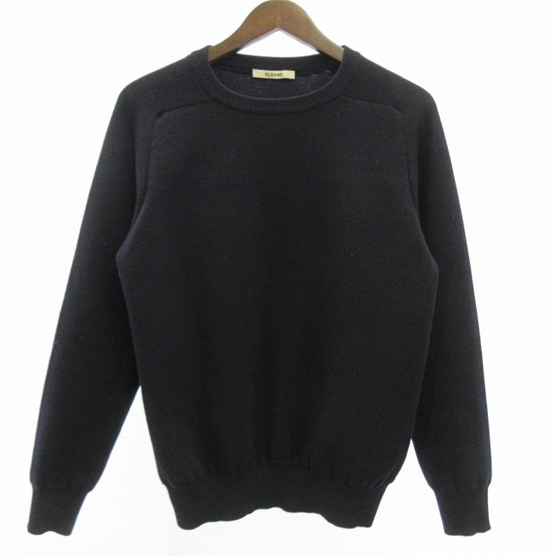 スローン SLOANE 美品 12G天竺ダブルフェイス ニットセーター