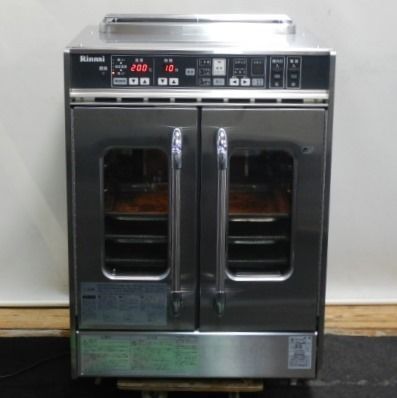 2011年製 リンナイ RCK-20BS3 LPガス 高速 オーブン 中型 オーブン皿3枚 W600D668H874mm 52L 100V 69.6kg プロパン コンベック