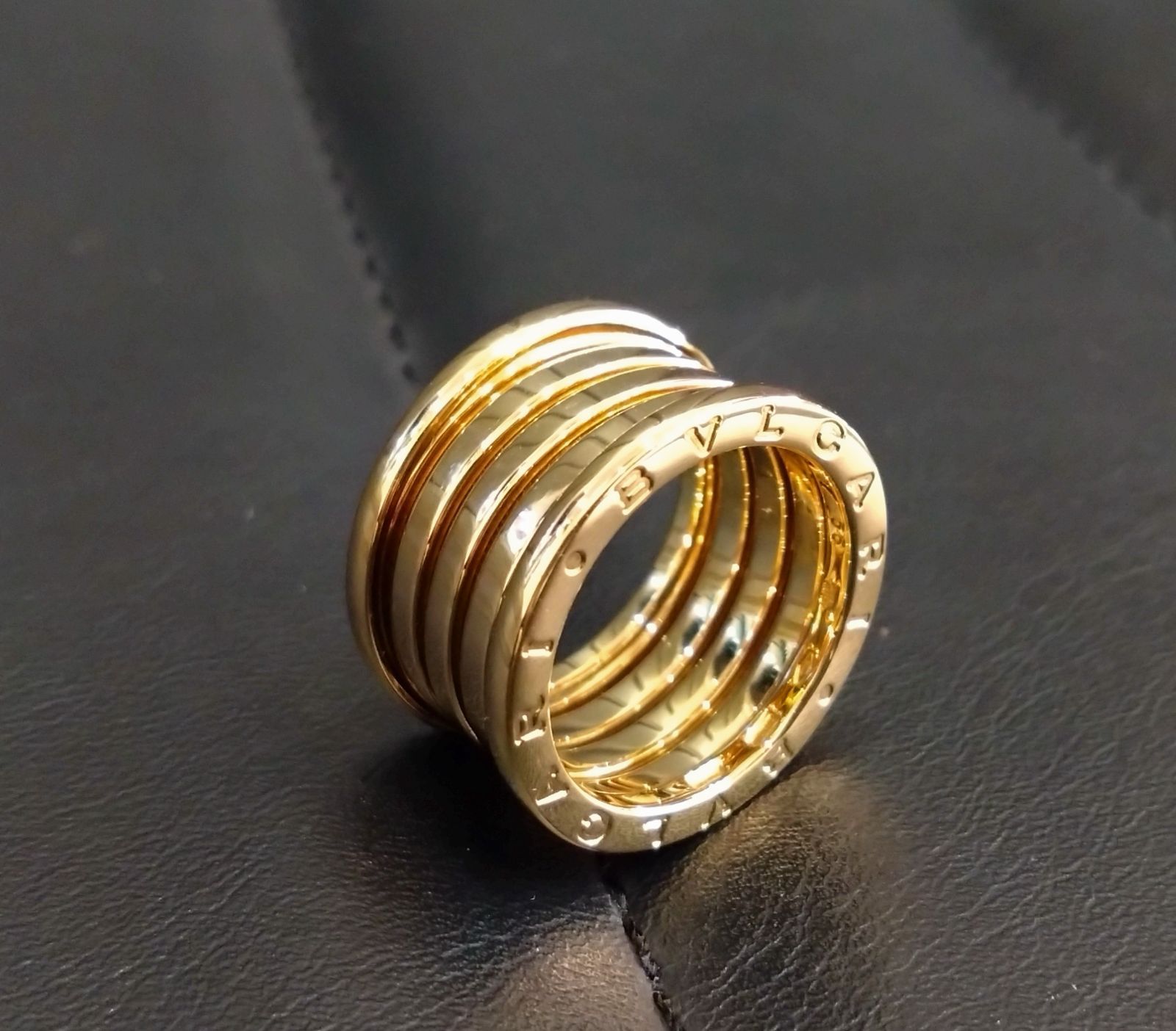 2109 磨き仕上げ済み BVLGARI ブルガリ 750 ビーゼロワン 4バンド リング K18YG 56号 指輪 12.9g