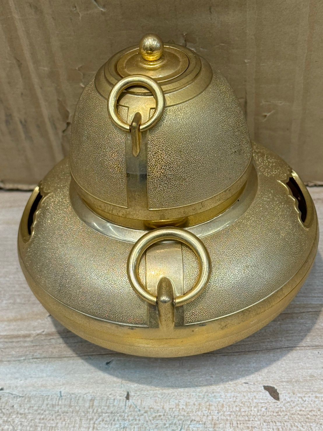 稀少！純金メッキの豪華な天冠　昭和レトロ S97691 昭和レトロ 金メッキ香炉 24K Gold Plated(24KGP) - メルカリ