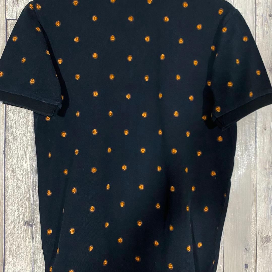 創造 A BATHING APE ア ベイシング エイプ 半袖 総柄 ポロシャツ M