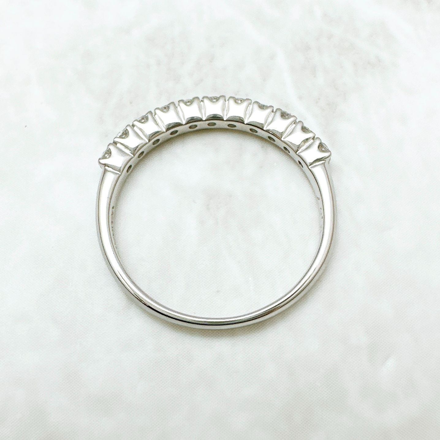 美品/人気🌟VENDOME ハーフエタニティ 0.37ct プラチナ リング 約10号 U