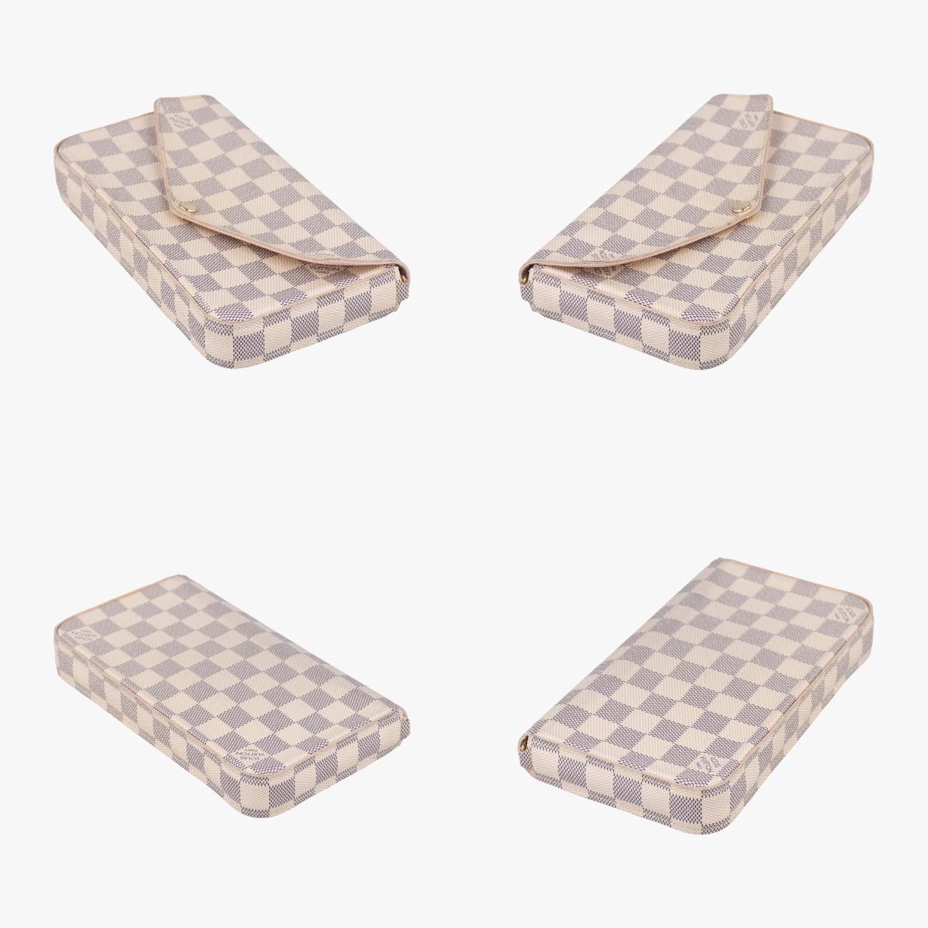 ルイヴィトンLouis VuittonポシェットフェリシーアズールダミエキャンバスN63106MI2179 DECORATOM_COM_BR